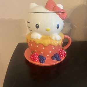 Hello Kitty Ceramic Cookie Jar with Bow